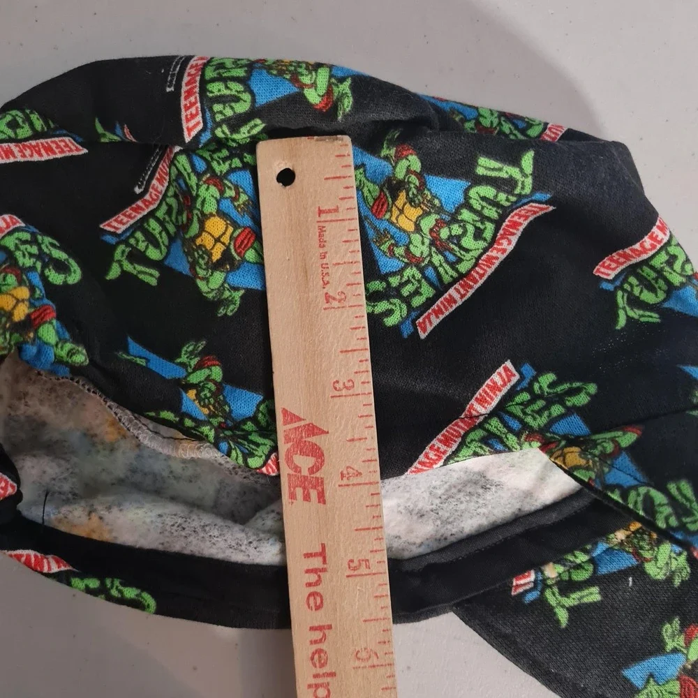 Vintage Teenage Mutant Ninja Turtles Hat Adult Raphael Painters Cap Handmade 90s